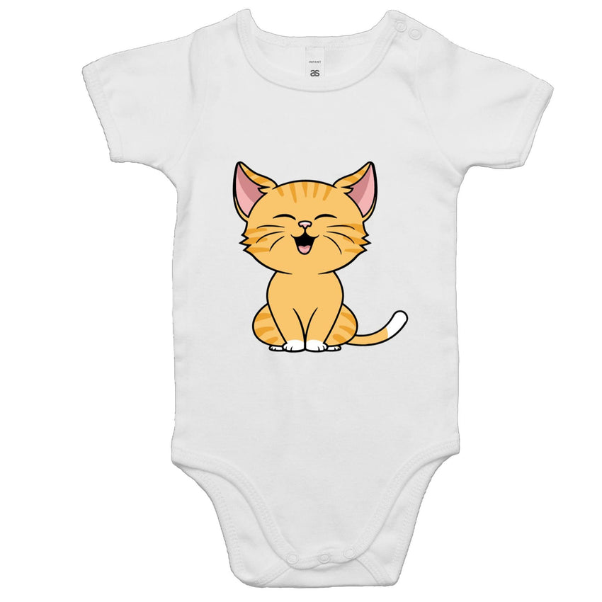 Baby Onesie Romper - Orange Cat