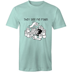 Womens Loose T-Shirt - They see me rollin