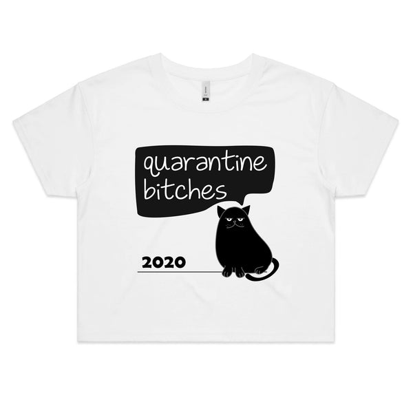 Quarantine Cat T-Shirt Crop Top 2020